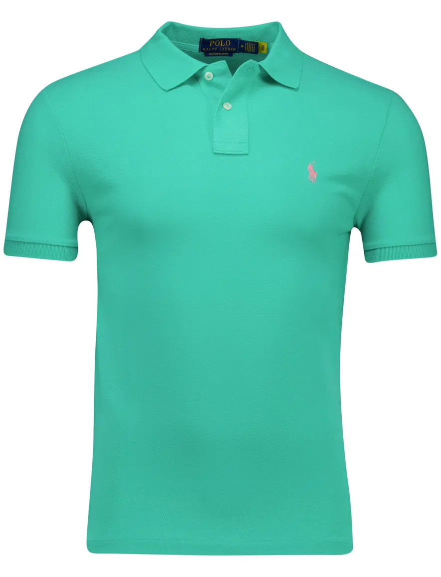 Polo Ralph Lauren polo turquoise Custom Slim Fit