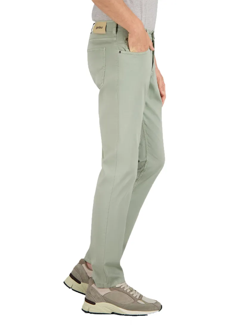 5-pocket broek Gardeur groen katoen