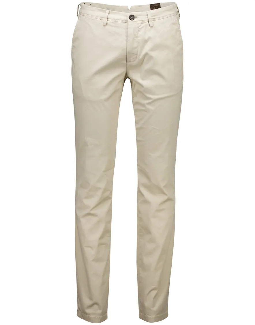 Gardeur Pantalon beige katoen effen
