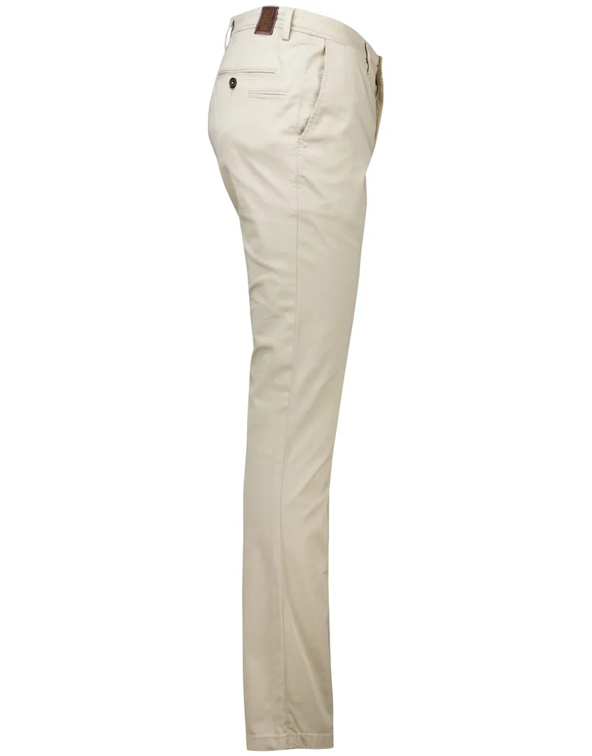 Pantalon Gardeur Subway beige katoen slim fit