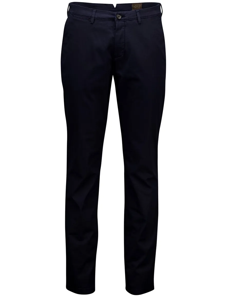 Gardeur Pantalon Regular Fit donkerblauw katoen