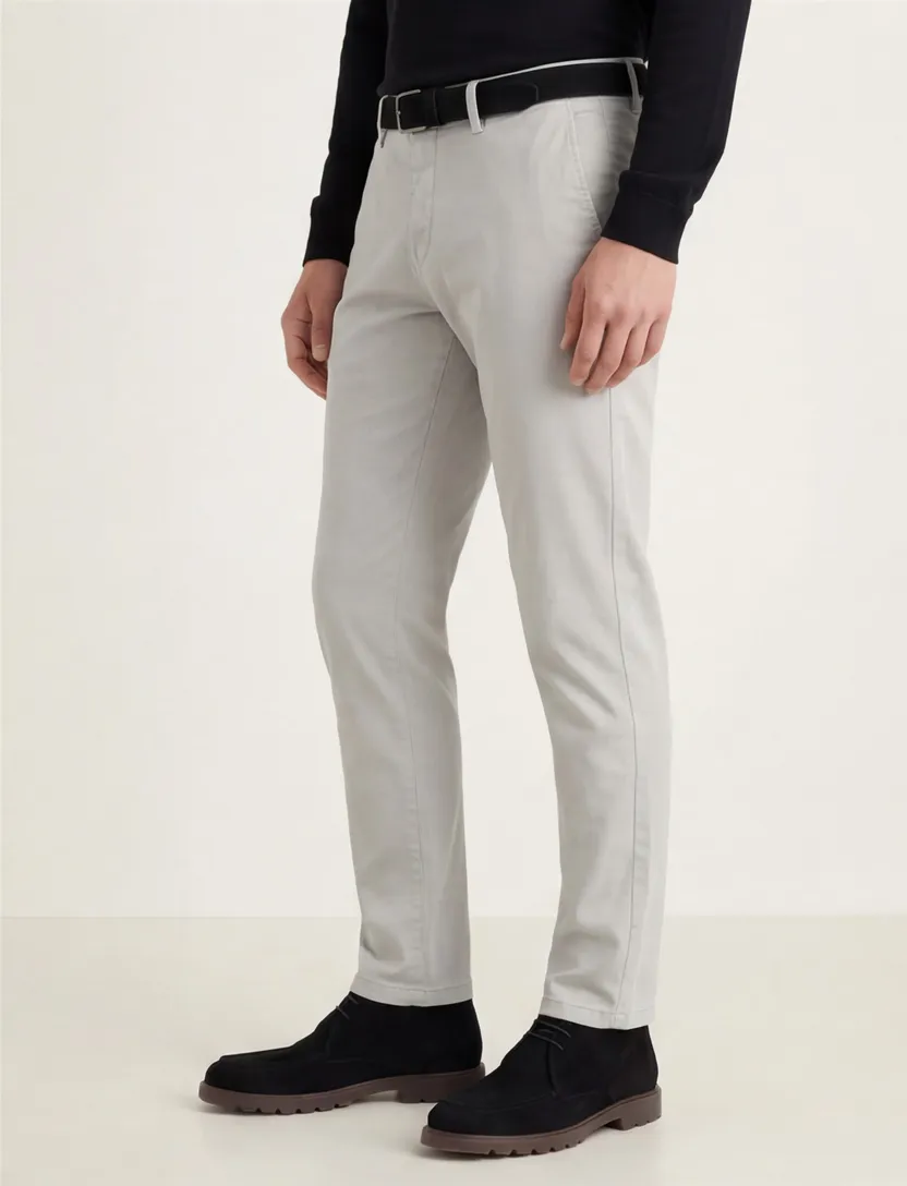 Gardeur subway pantalon grijs effen