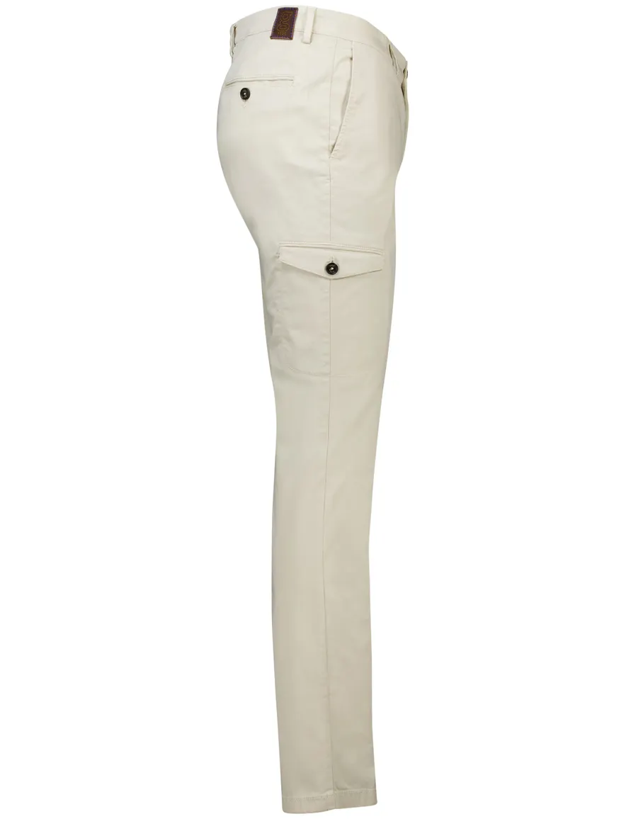 Gardeur Subway cargo creme effen normale fit