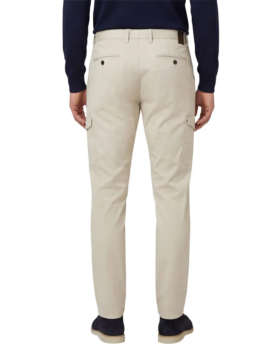 Gardeur Subway cargo creme effen normale fit