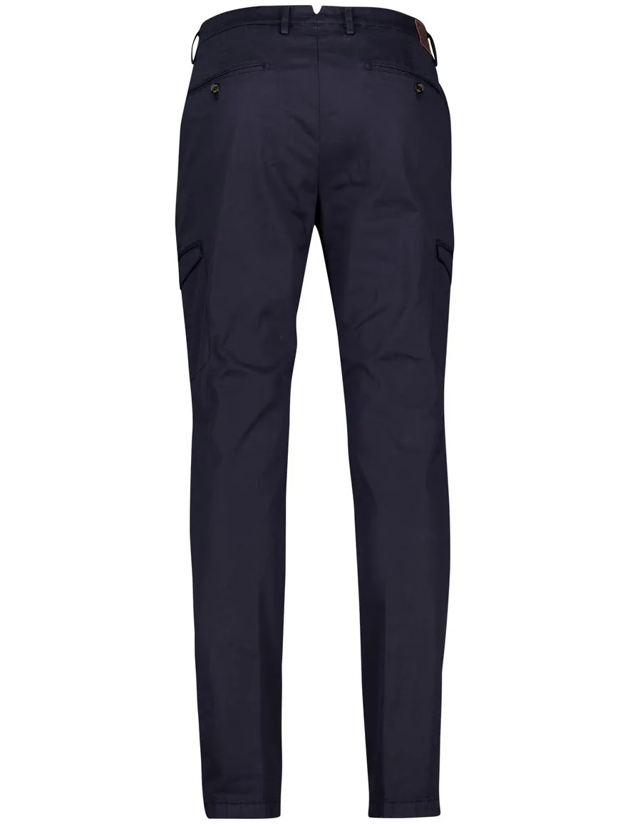Gardeur Pantalon donkerblauw slim fit effen