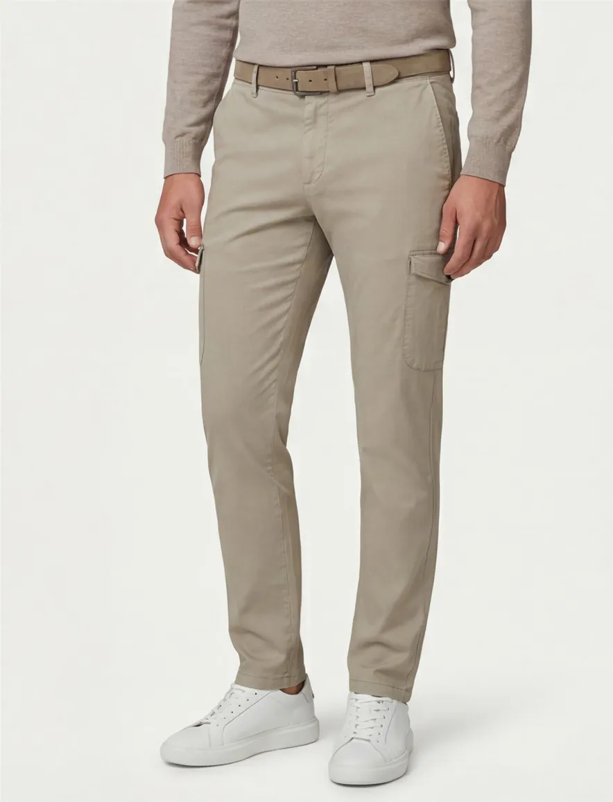 Gardeur subway OA Pantalon cargo Khaki regular fit