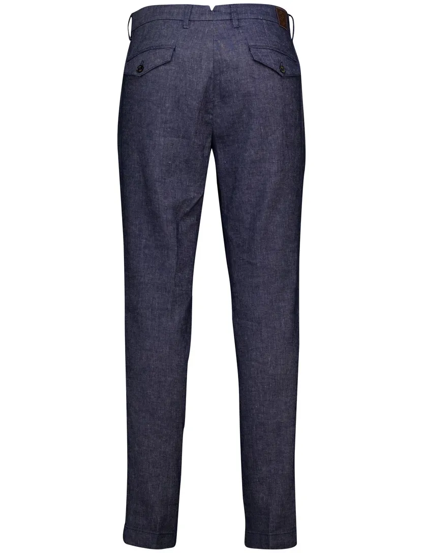 Gardeur Pantalon katoen donkerblauw flatfront katoen