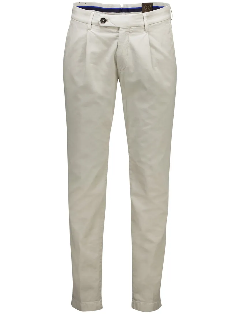Gardeur Pantalon katoen beige flatfront