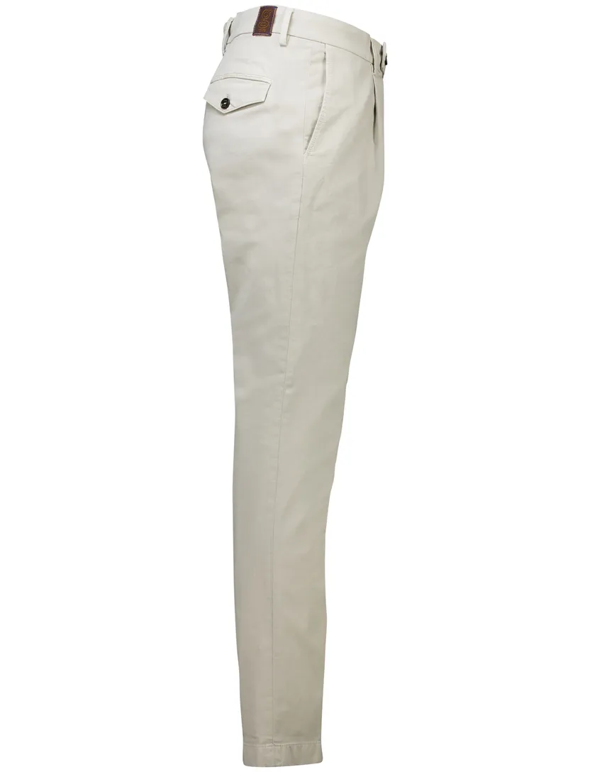 Gardeur Pantalon katoen beige flatfront