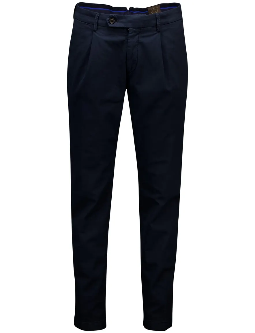 Gardeur Pantalon flatfront donkerblauw katoen