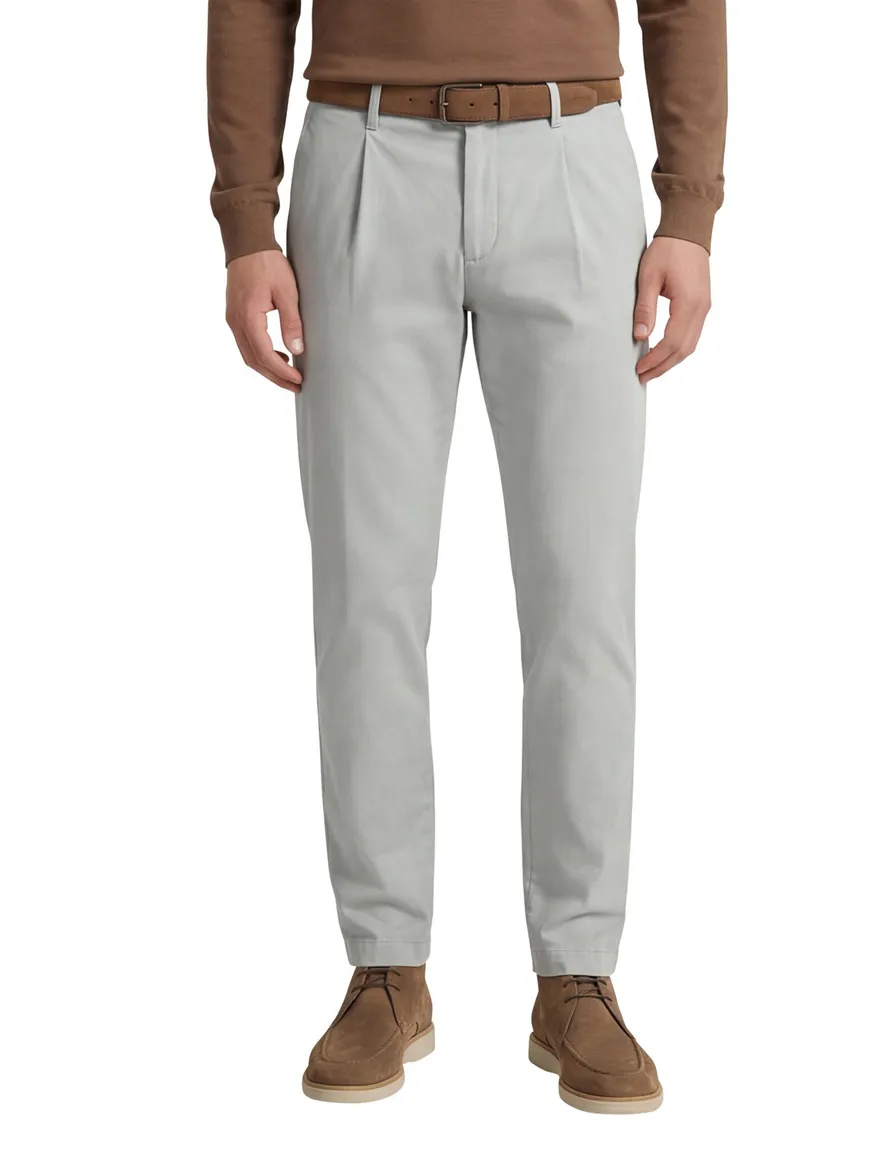 Gardeur Pantalon katoen grijs flatfront