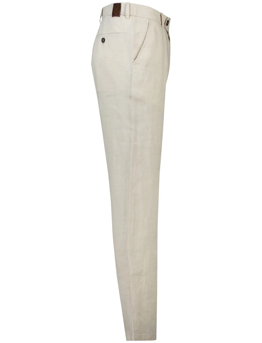 Gardeur beige pantalon linnen effen