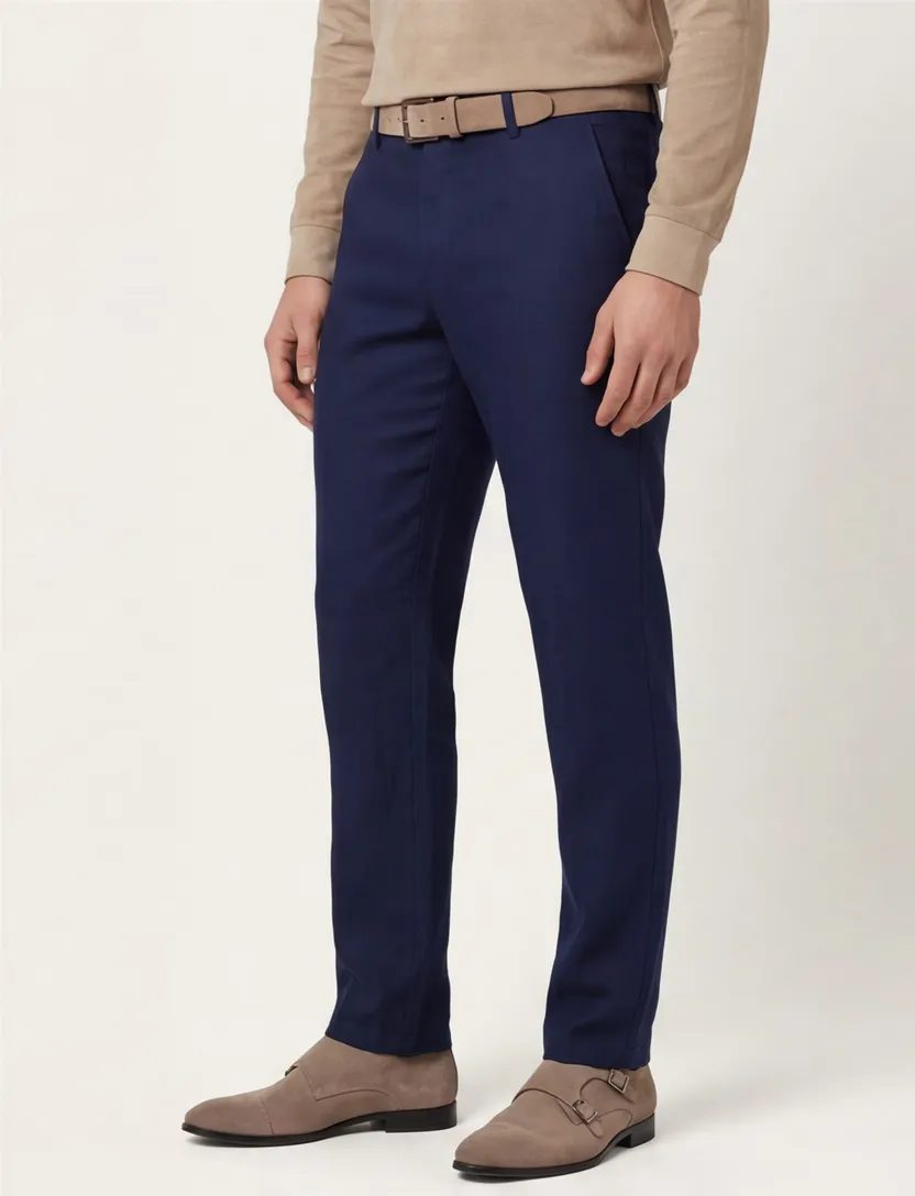 Gardeur pantalon Trevi-3 blauw tapered fit effen