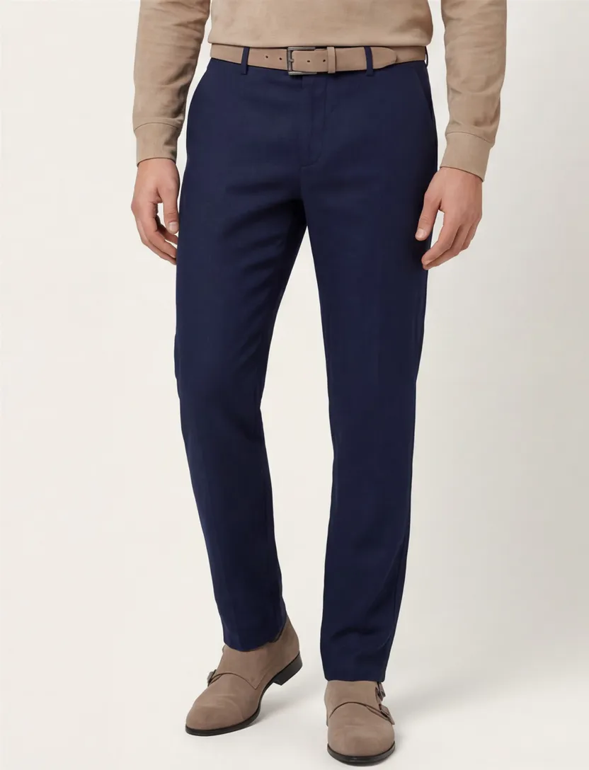 Gardeur pantalon Trevi-3 blauw tapered fit effen