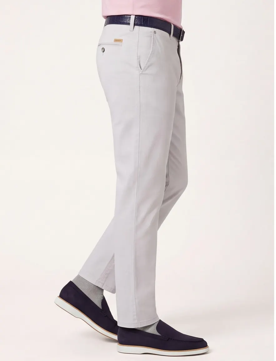 Gardeur Pantalon katoen grijs effen