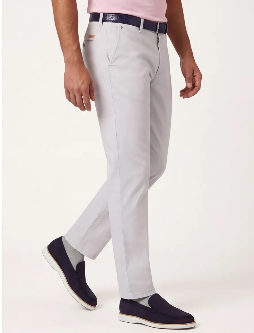 Gardeur Pantalon katoen grijs effen