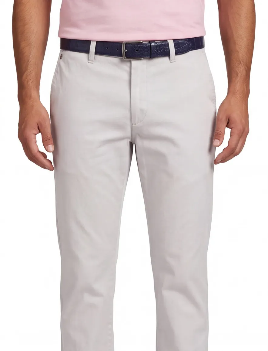 Gardeur Pantalon katoen grijs effen