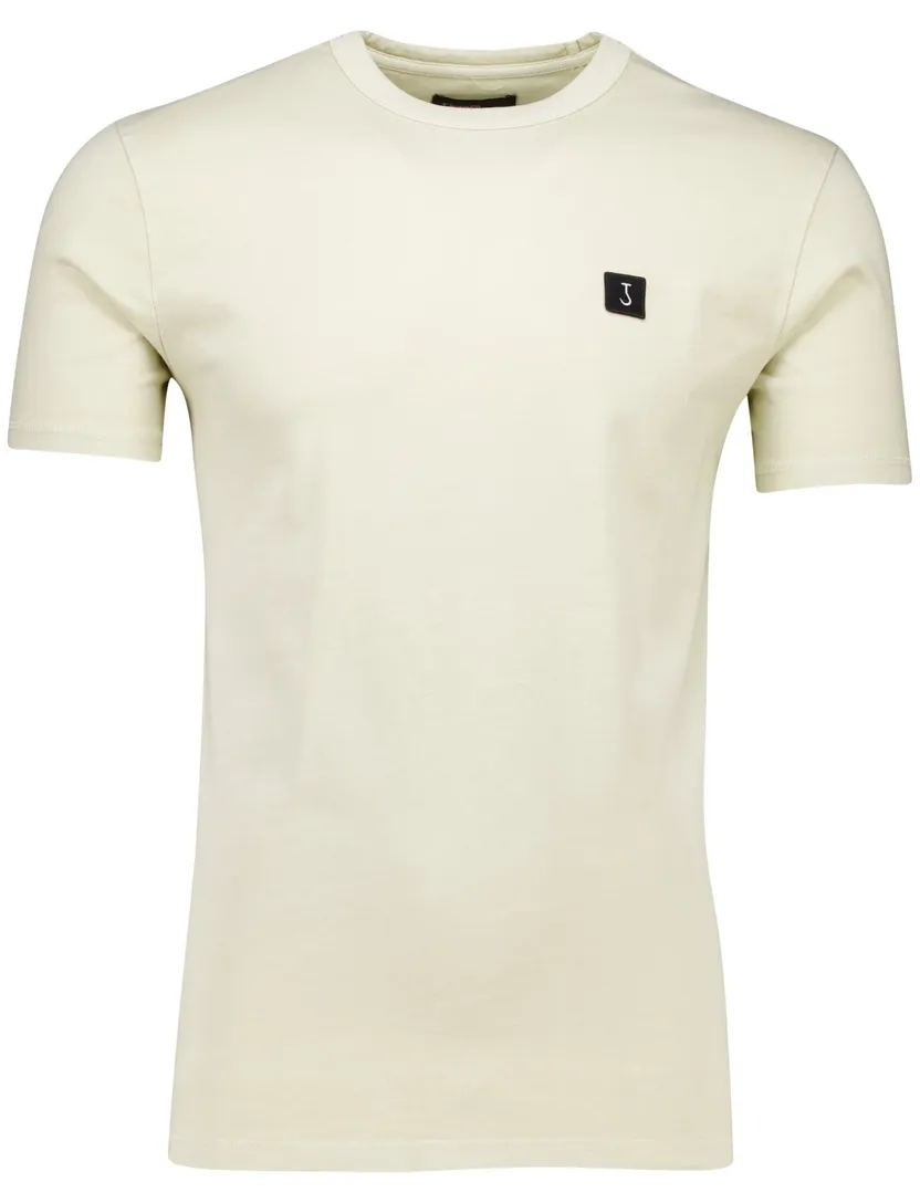 Shirt butcher of blue creme effen katoen