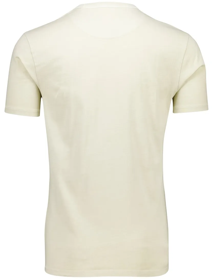 Shirt butcher of blue creme effen katoen