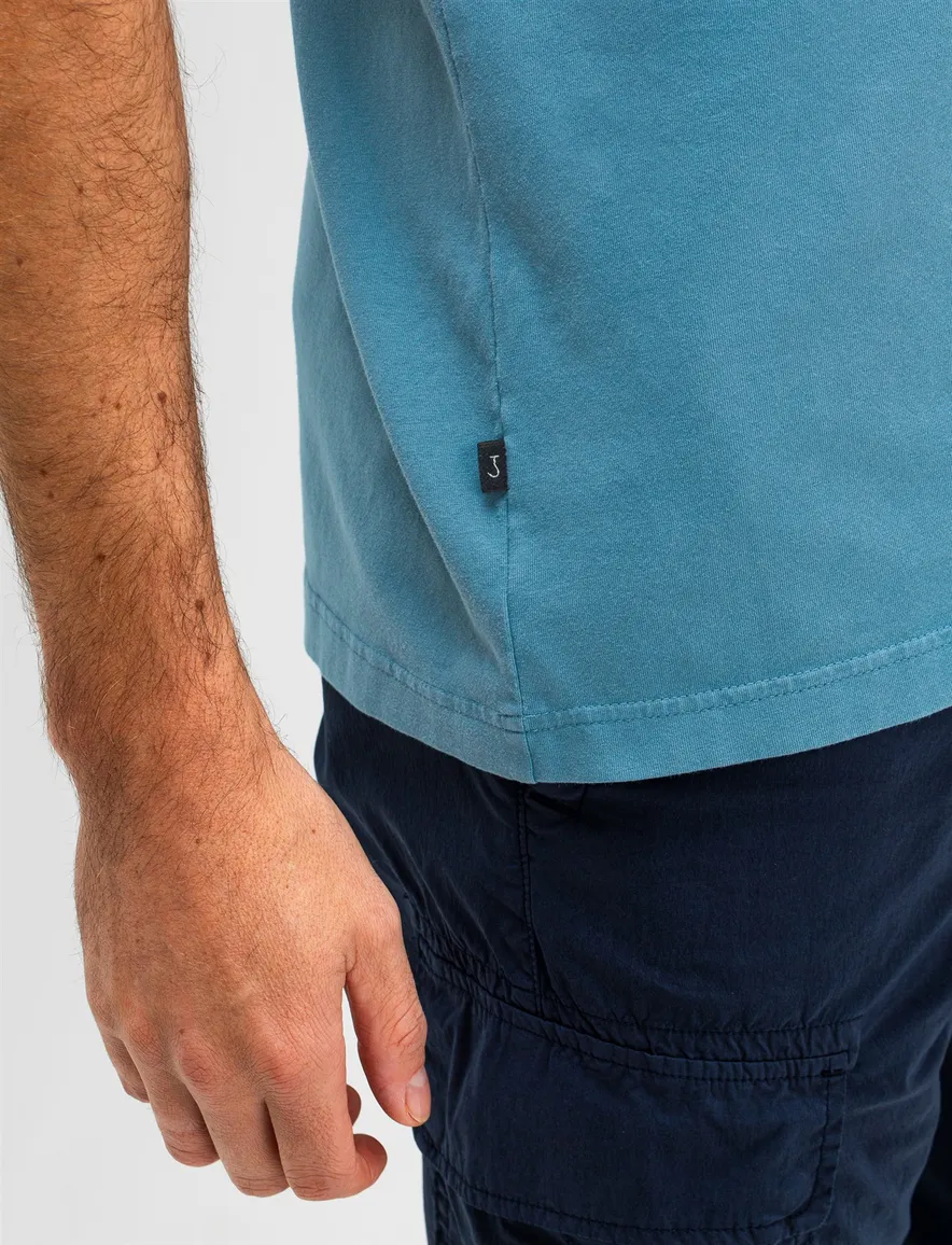 Butcher of blue polo v-hals jersey blauw