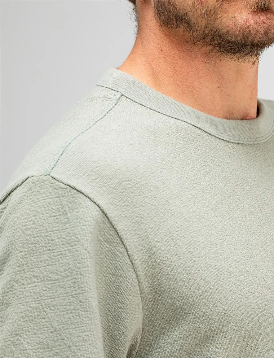 Butcher of Blue T-shirt groen effen katoen normale fit