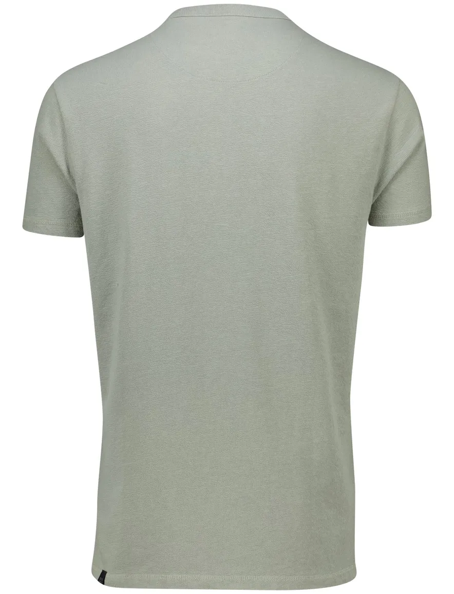 Butcher of Blue T-shirt groen effen katoen normale fit