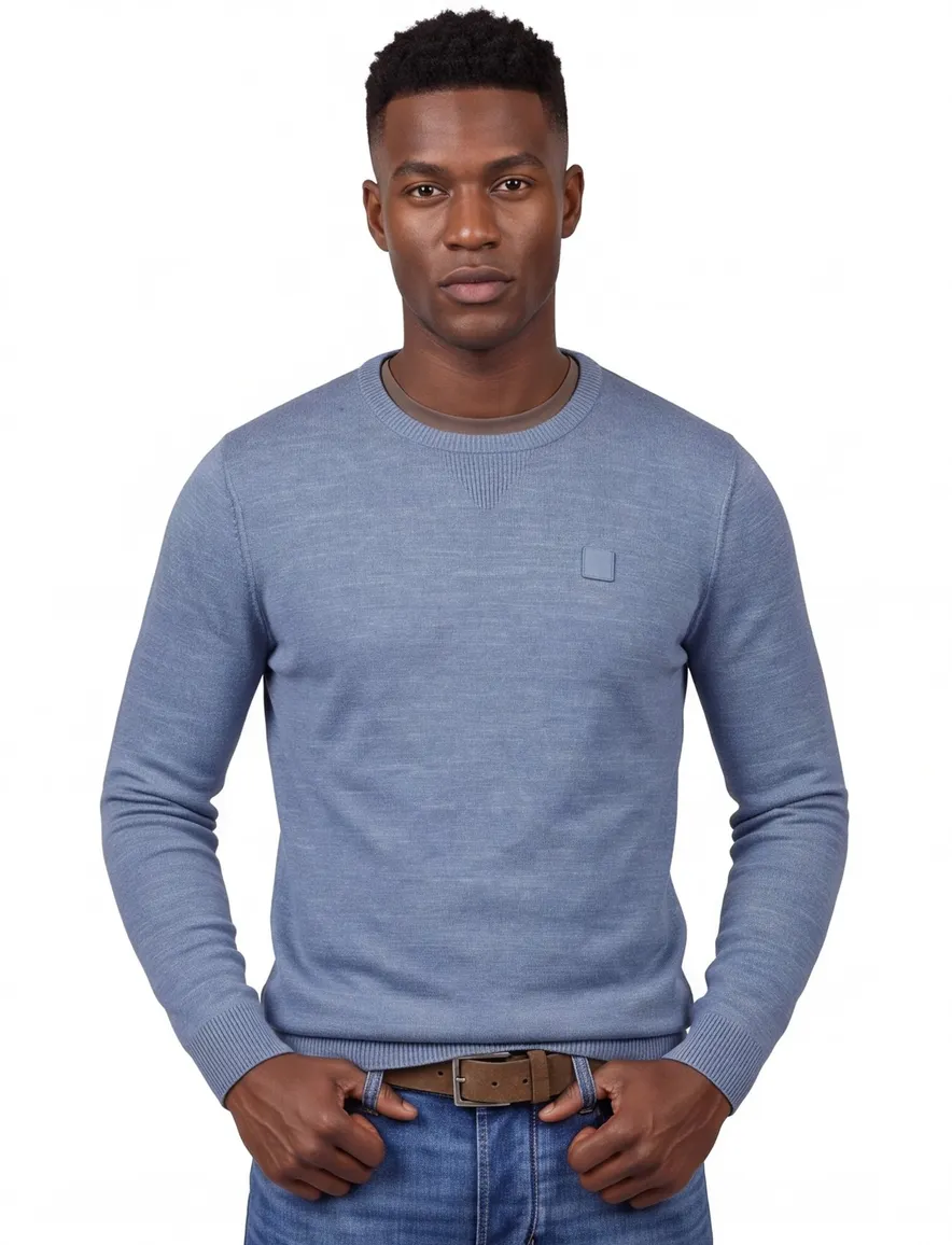 Butcher of Blue trui blauw katoen