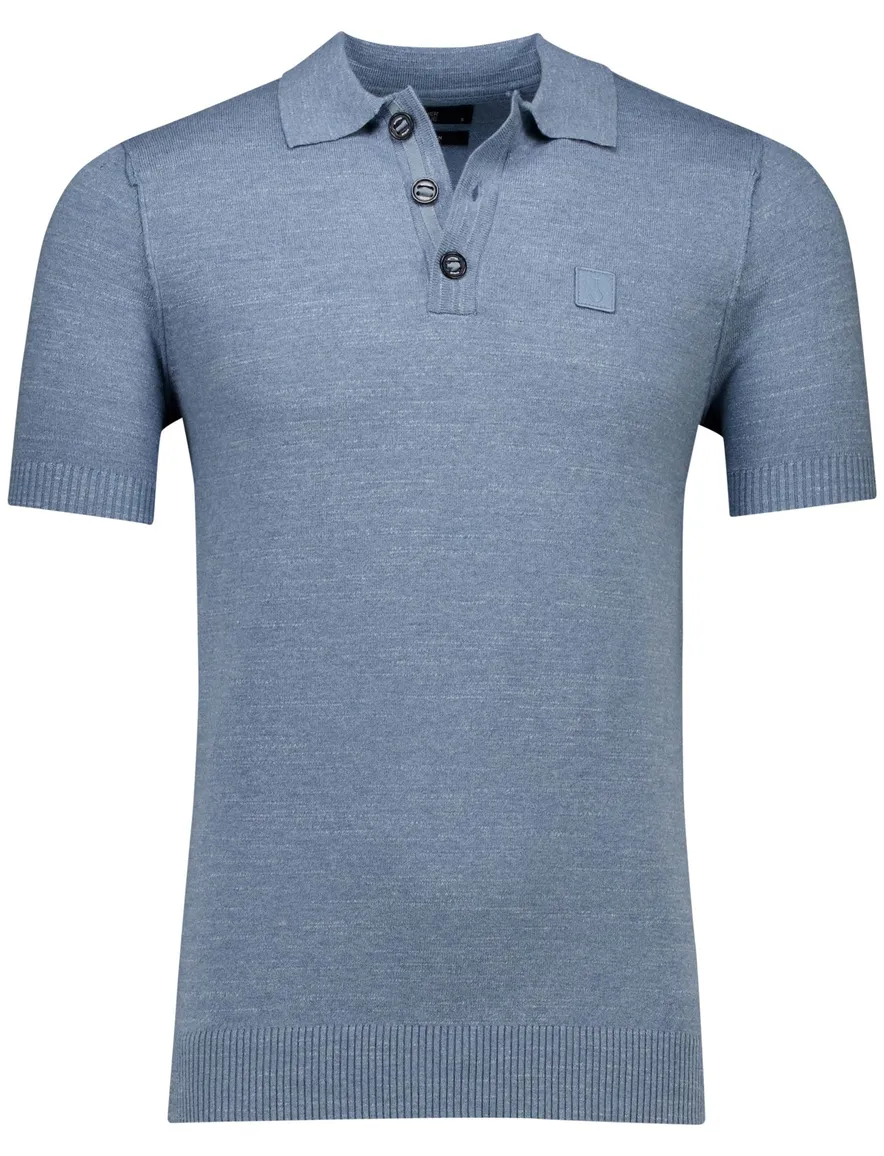 Butcher of Blue Clifden polo blauw katoen