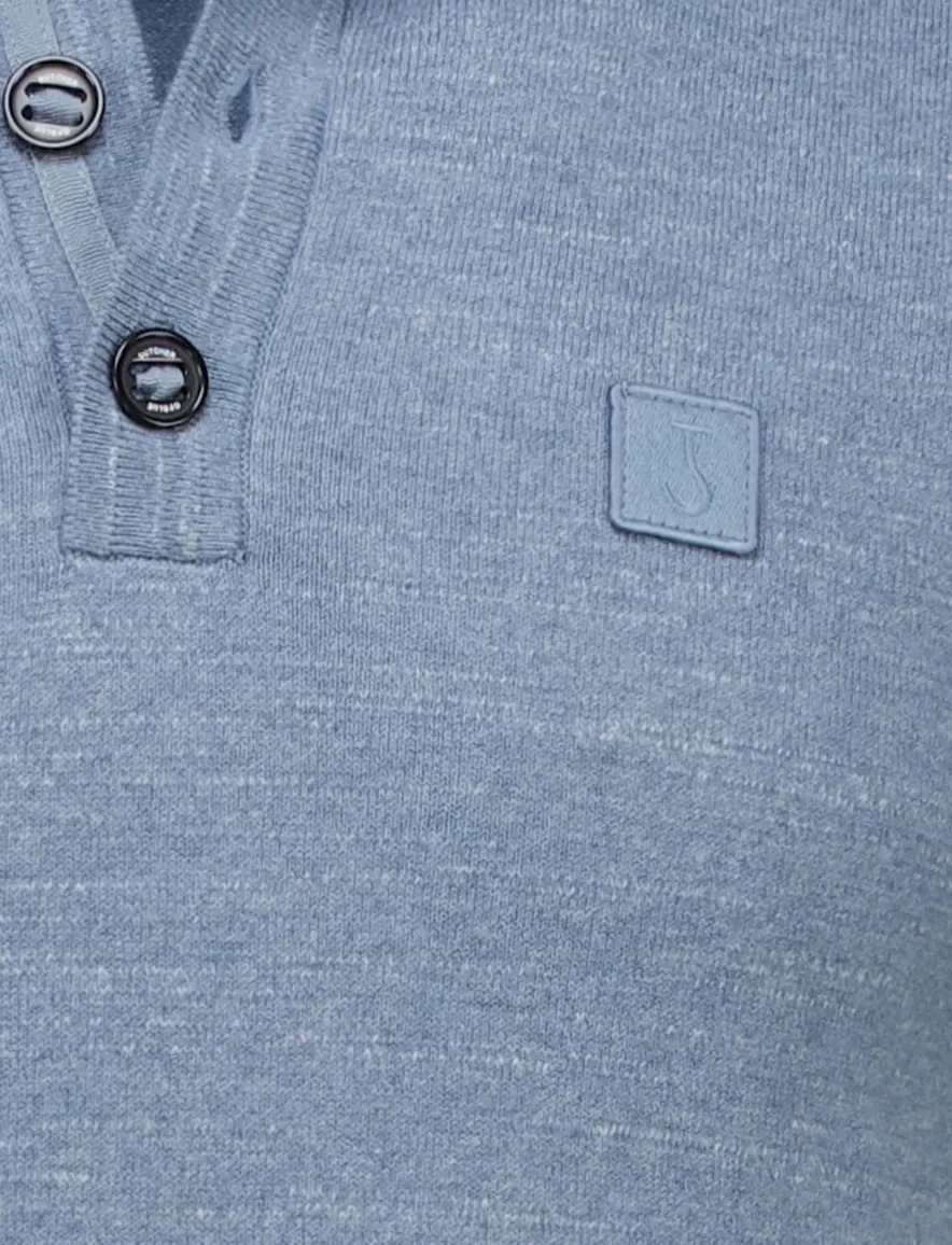 Butcher of Blue Clifden polo blauw katoen