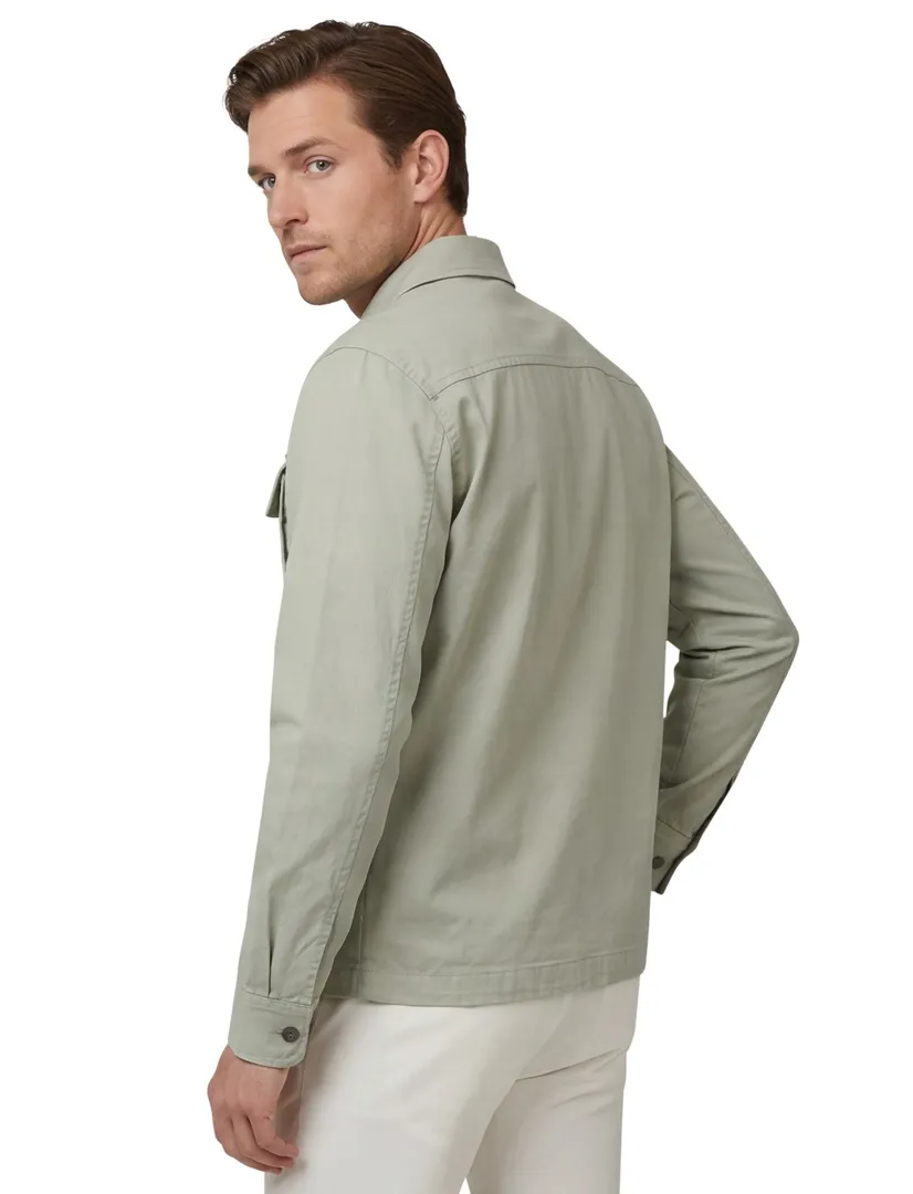 Butcher of Blue overshirt groen met borstzakken | Schulte Butcher