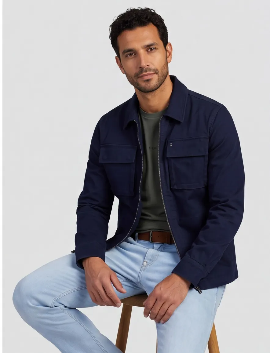 Butcher of Blue overshirt donkerblauw