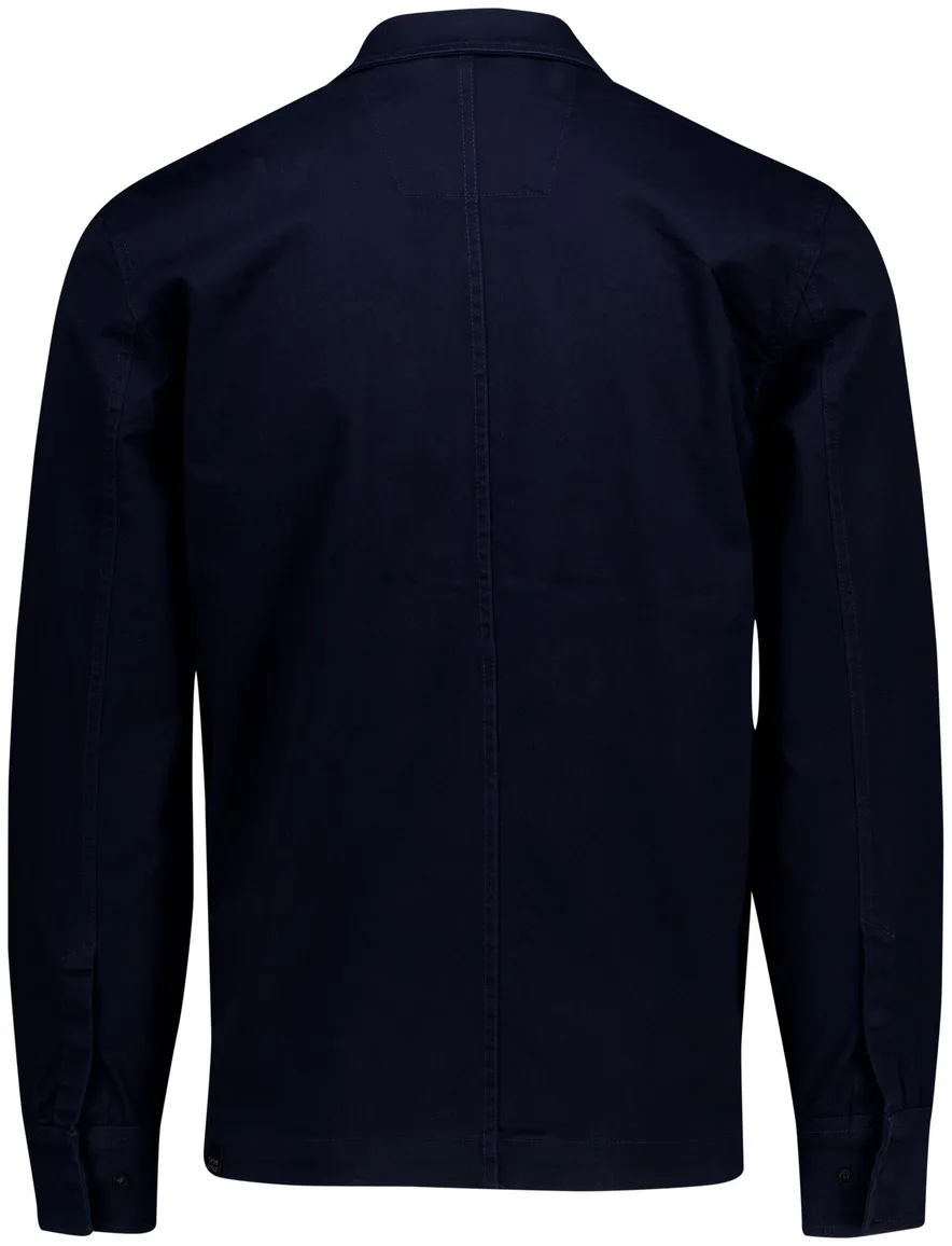 Butcher of Blue Sonam overshirt met rits donkerblauw