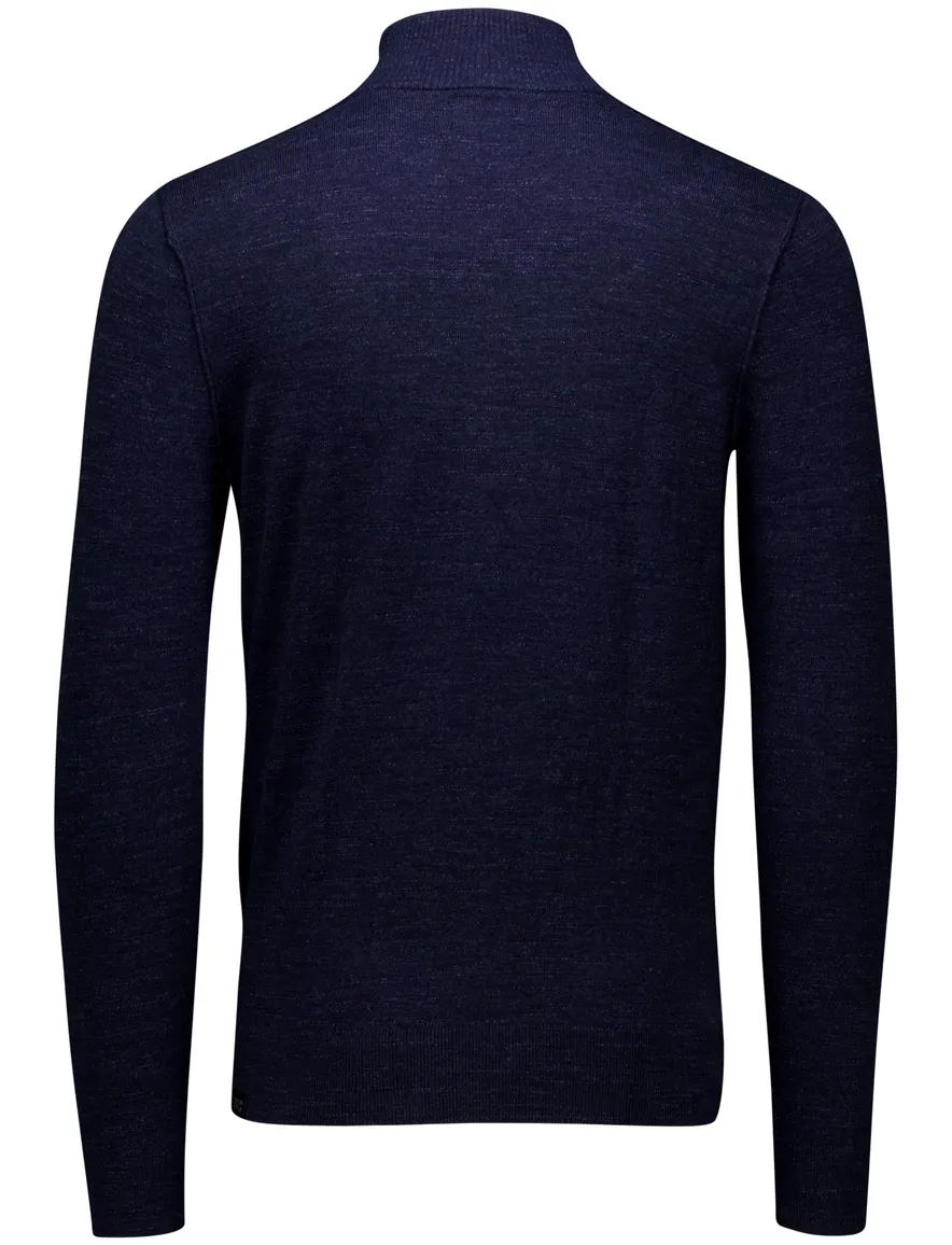 Butcher of Blue trui donkerblauw rits