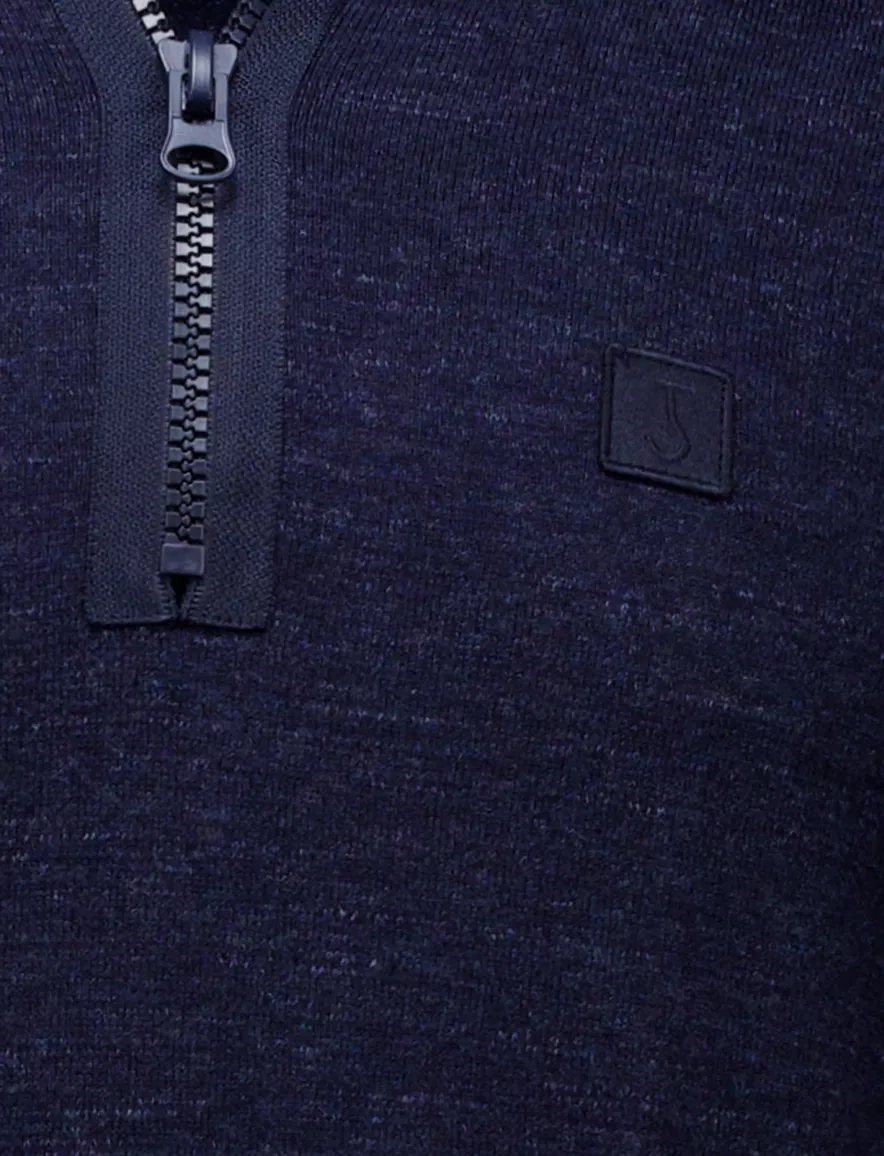 Butcher of Blue trui donkerblauw rits