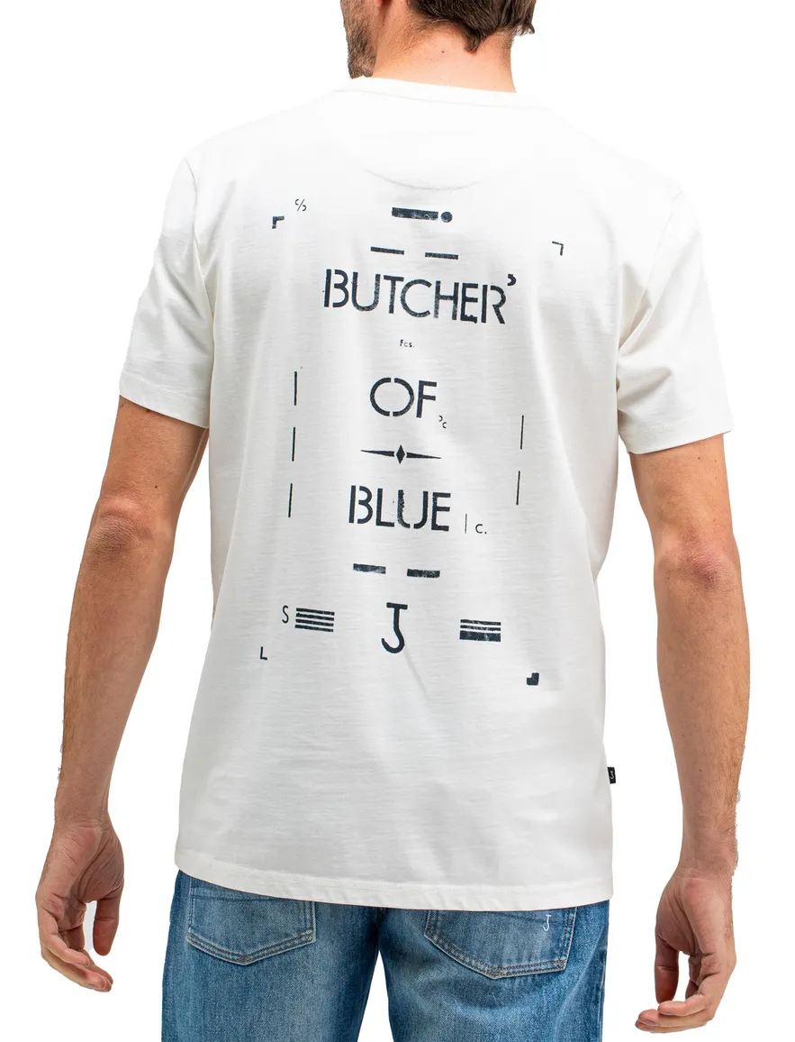 Butcher of Blue katoenen t-shirt wit backprint
