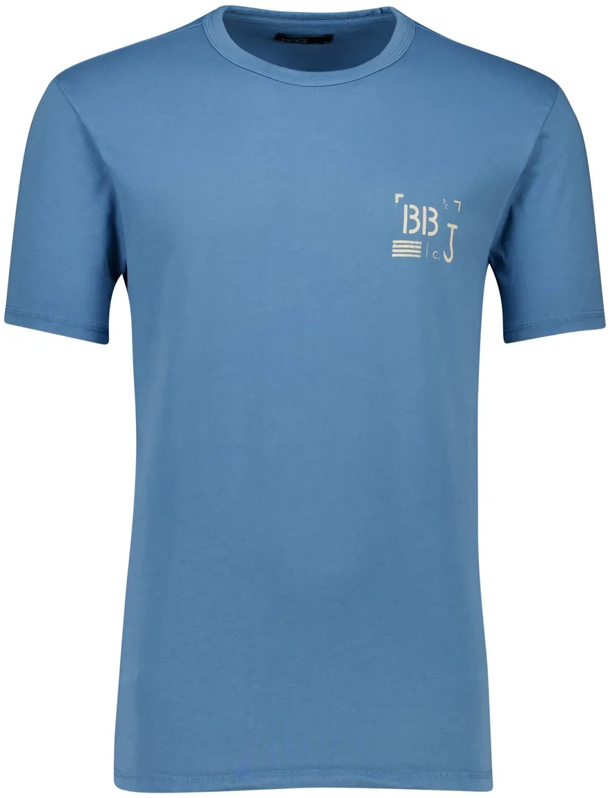Butcher of Blue katoenen t-shirt blauw backprint