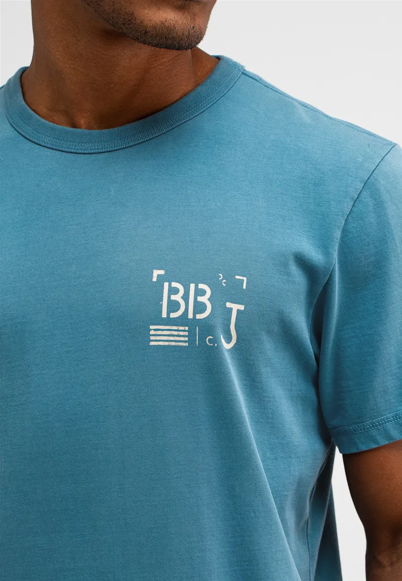 Butcher of Blue katoenen t-shirt blauw backprint