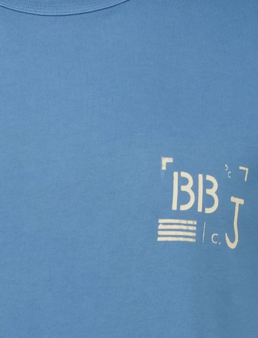 Butcher of Blue katoenen t-shirt blauw backprint
