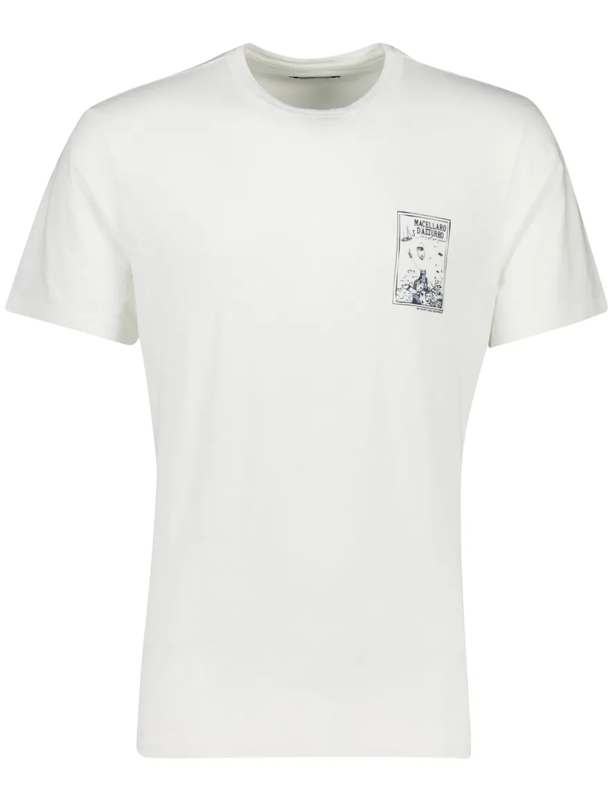 Butcher of Blue T-shirt wit effen