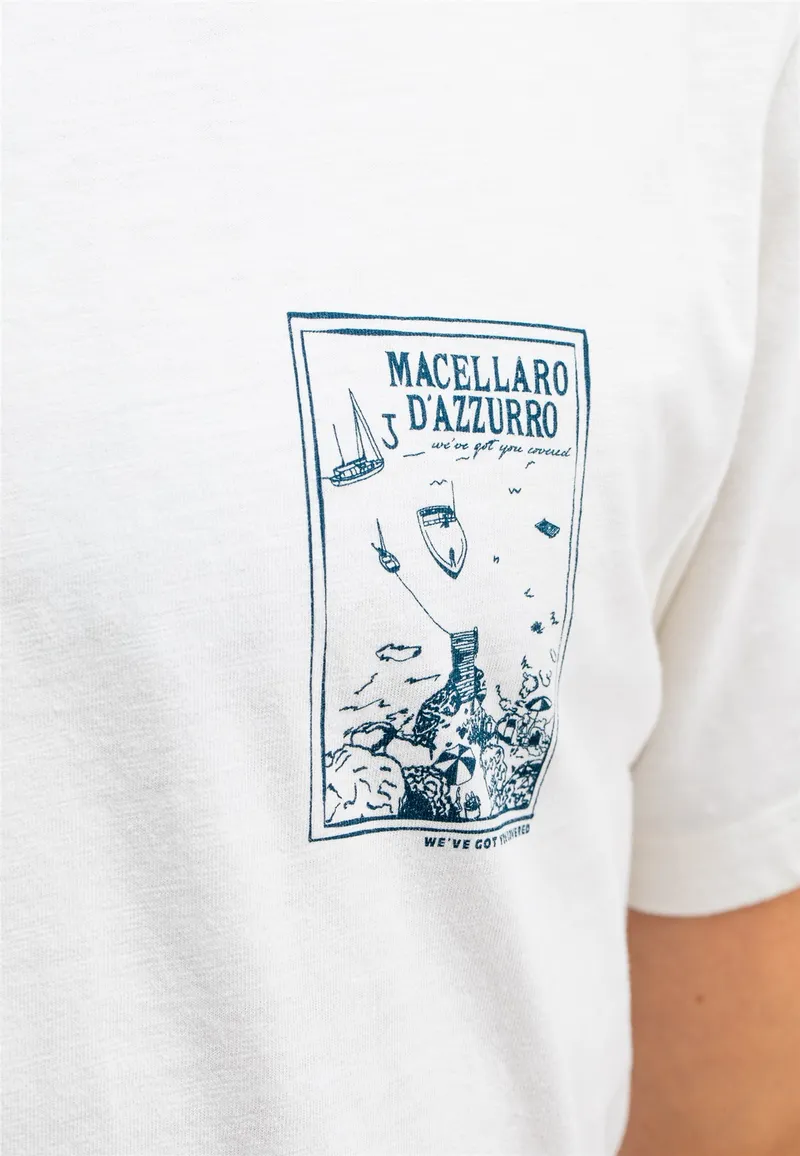 Butcher of Blue T-shirt wit effen