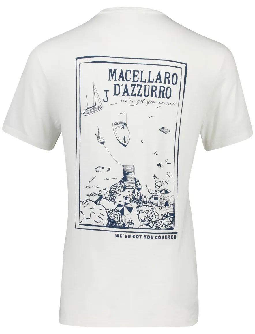 Butcher of Blue T-shirt wit effen
