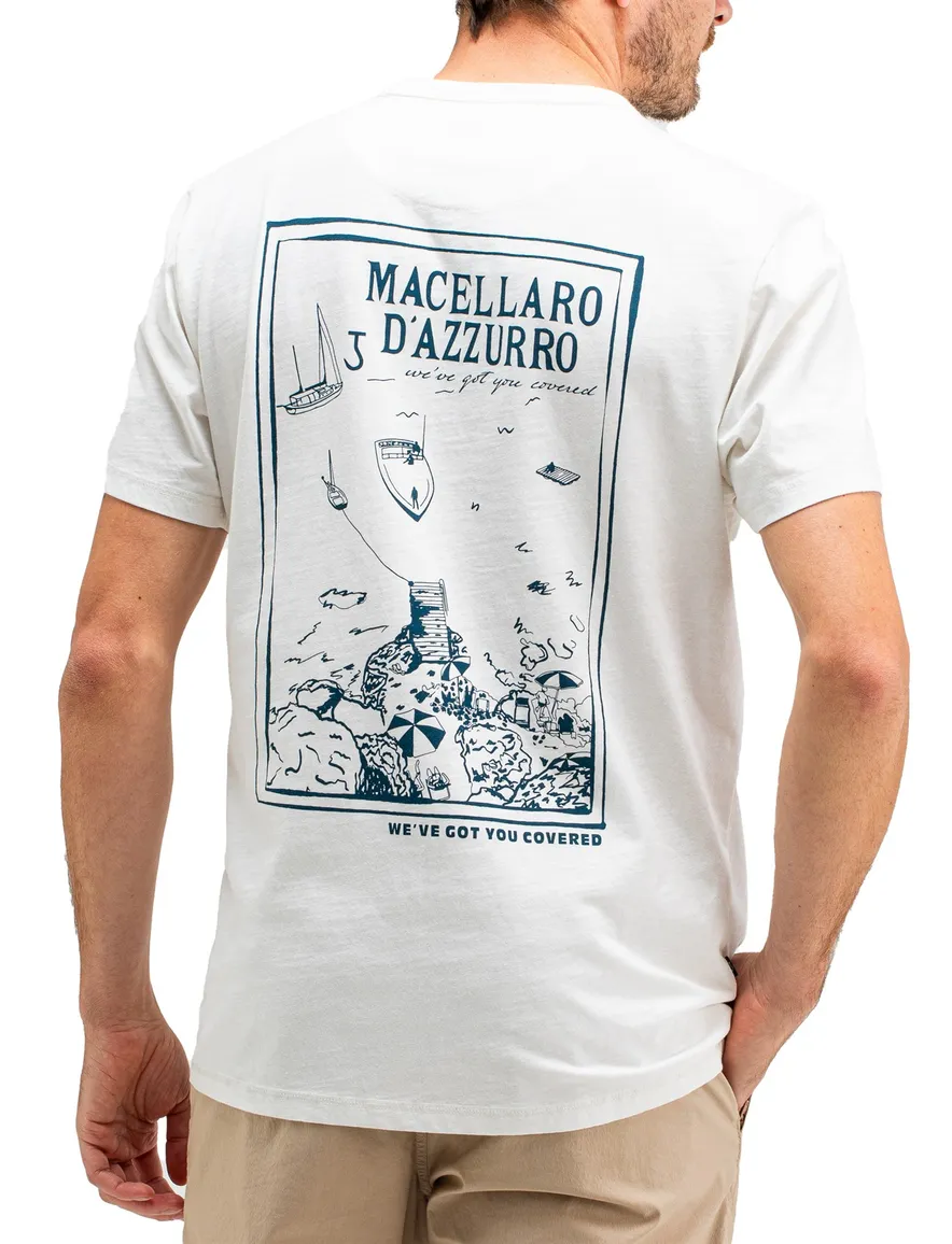 Butcher of Blue T-shirt wit effen