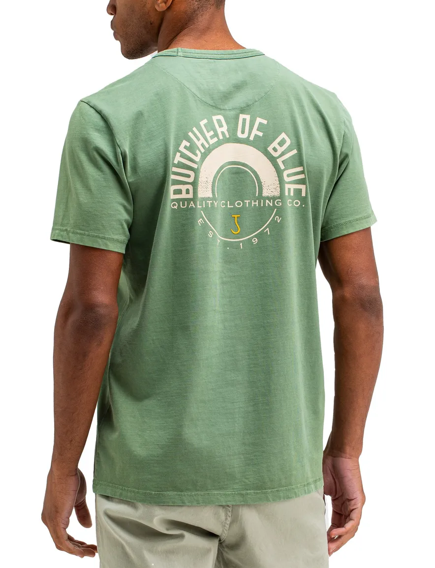 Butcher of Blue katoenen t-shirt groen backprint