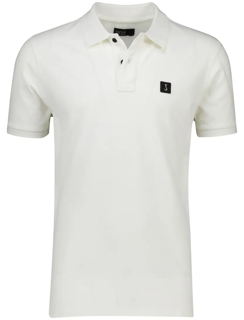 poloshirt Butcher of Blue polo wit effen katoen