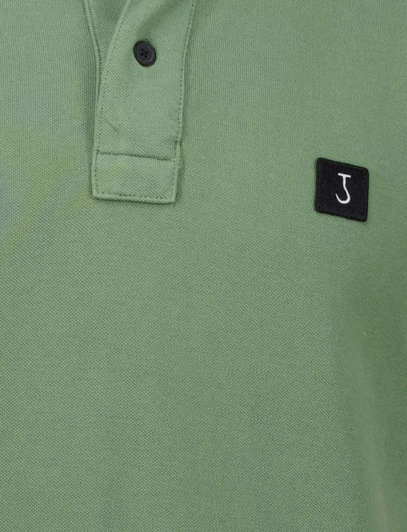 Polo Butcher of Blue groen normale fit katoen