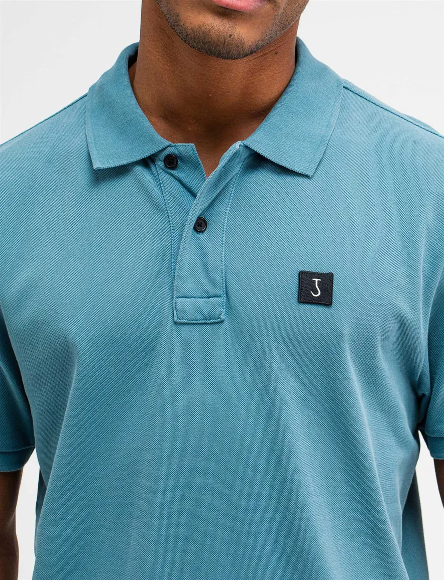 Butcher of Blue polo blauw katoen