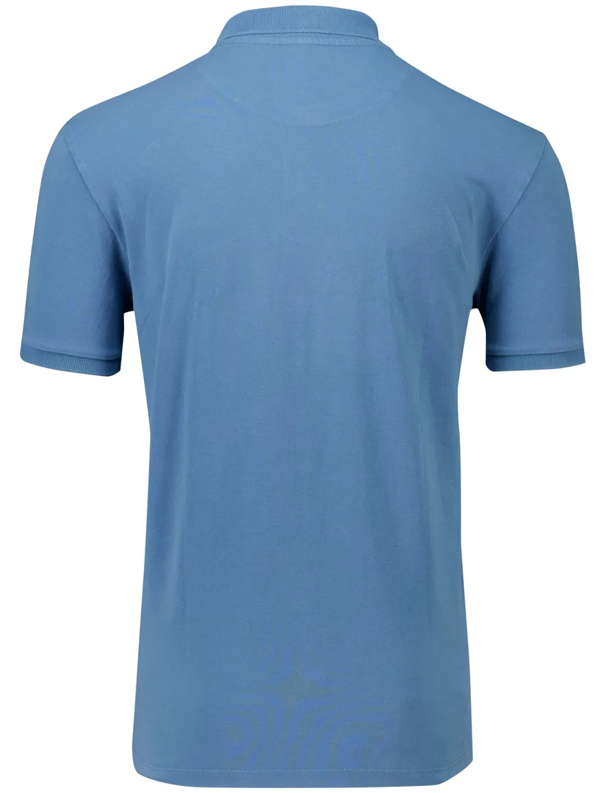 Butcher of Blue polo blauw katoen normale fit