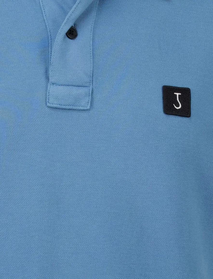 Butcher of Blue polo blauw katoen normale fit