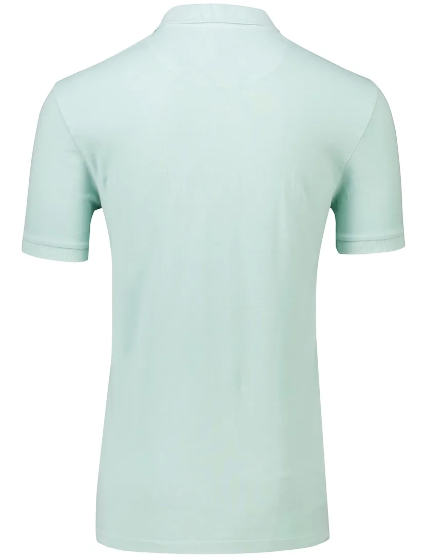 Butcher of Blue polo turquoise effen normale fit katoen pique