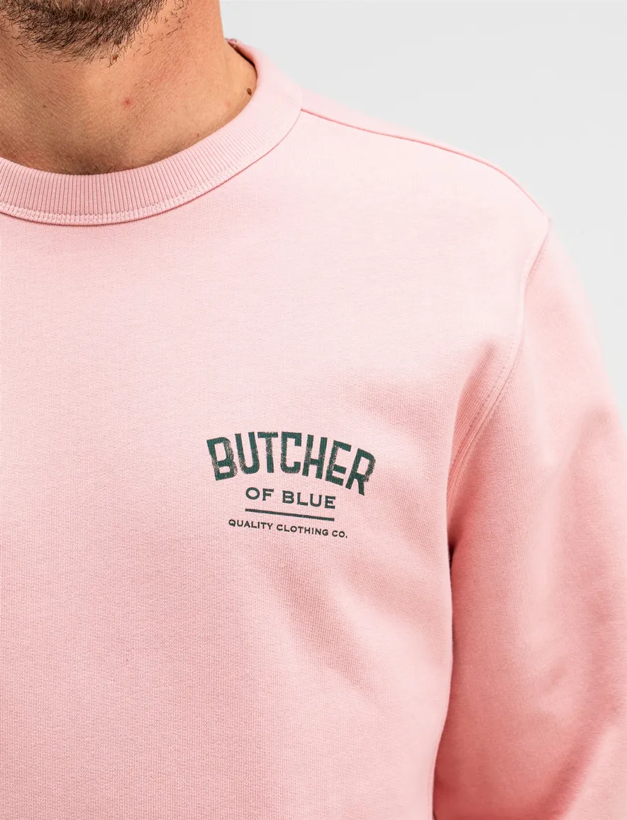 Butcher of Blue Army College crew neck trui roze